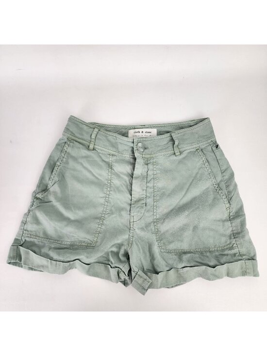 Anthropologie Pants - Anthropologie Cloth & Stone Tencel High Rise Moss Green Cuffed Shorts XS X-Small